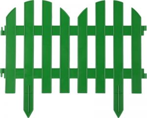 Забор декоративный, зеленый GRINDA "Палисадник" 422205-G ― GRINDA
